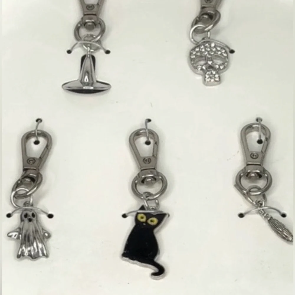 Halloween Metal Bag Charms Set of 5